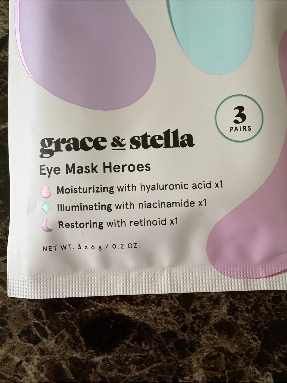 grace & stella Eye Mask Heroes - 3 Pairs - Unopened